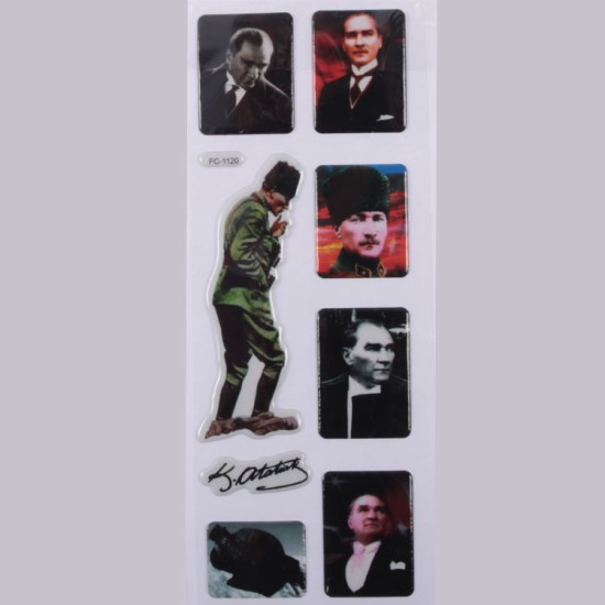 Mustafa Kemal Atatürk 2 Face Sticker Aufkleber - FC1120 - Mytortenland